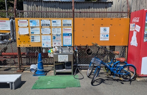 白灯台堤防の水道（洗い場）